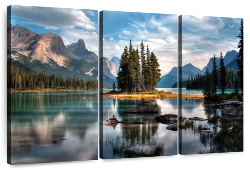 Canvas Art - Mirror Spirit Island 3 Piece Canvas Wall Art Decor