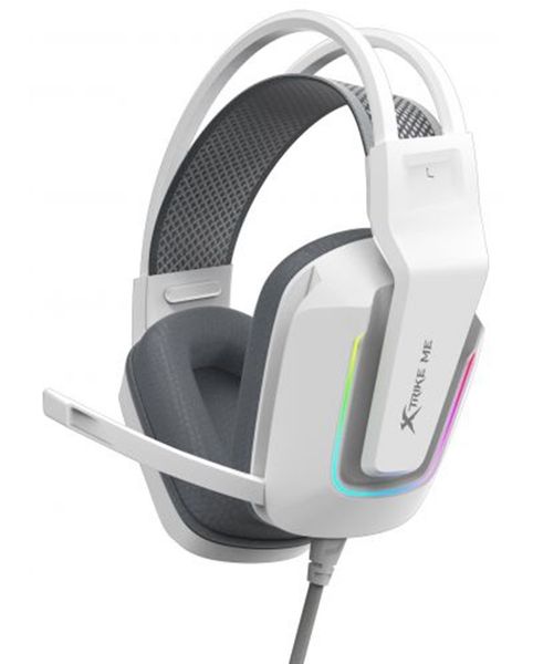 Xtrike Me GH-712 RGB Illuminating 50mm Driver Wired Gaming Headset - White