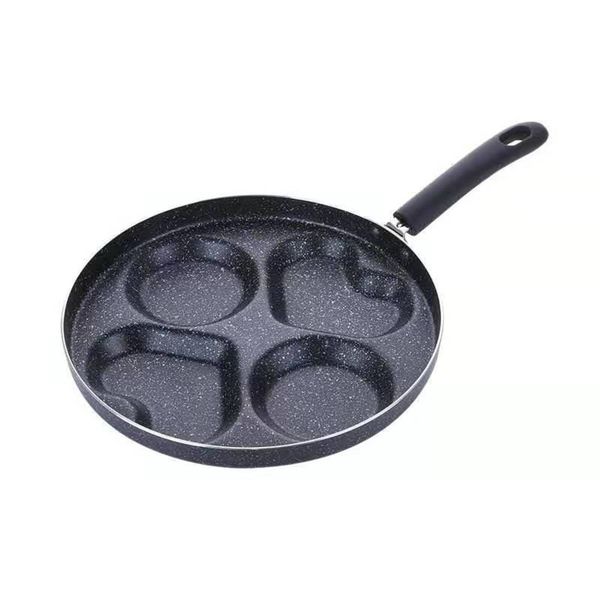 4 Hole Aluminium Heart Egg Pan