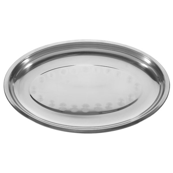 Silver Stainless Steel 305 Serving Tray (Set of 3)
