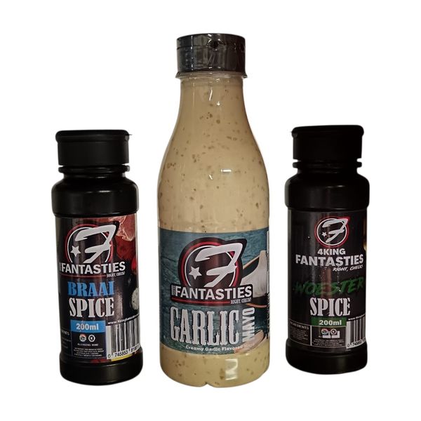 4King Fantasties Flavor Pack - Braai Spice / Woester Spice / Garlic Mayo