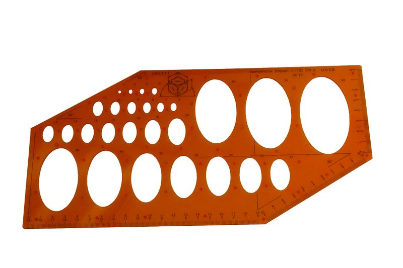 Draughtsman Ellipse Stencil Large