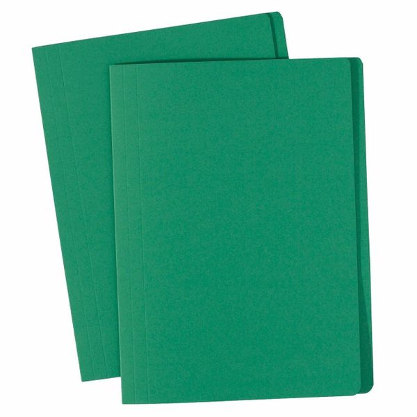 Flat files / folders Foolscap Tag 100's Green
