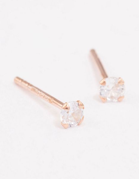 Rose Gold Plated Sterling Silver Baby Cubic Zirc image