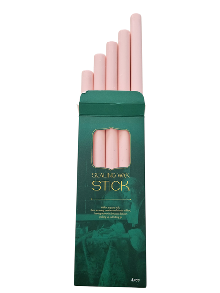 Wax seal Sticks for Stamps - 5 piece Boxed Set - Soft Pink