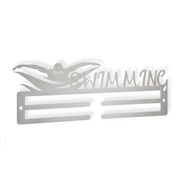 Swimming Medal Hanger - Stainless Steel Wall-Mounted Display