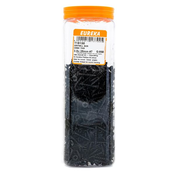 EUREKA Drywall Screw Coarse Thread 3.9 x 25mm #7 Q:850 T1B130