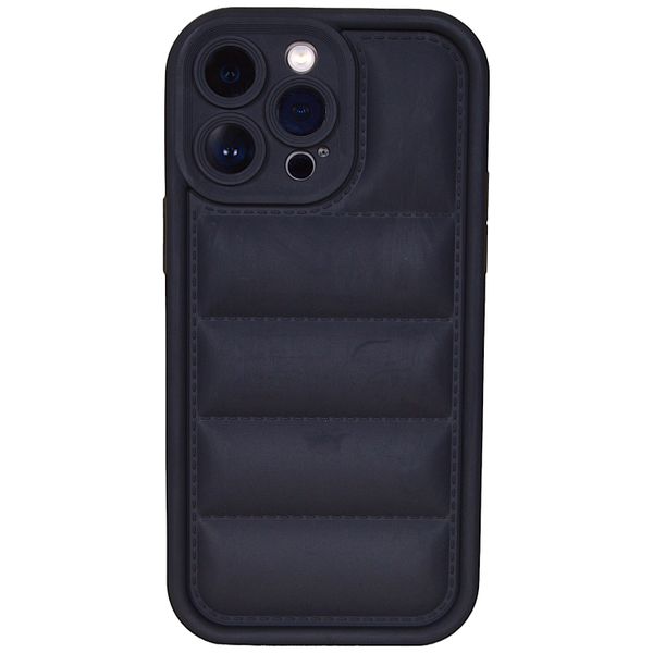 Black - Phone Case with Puffer Texture - Iphone 15 Pro Max
