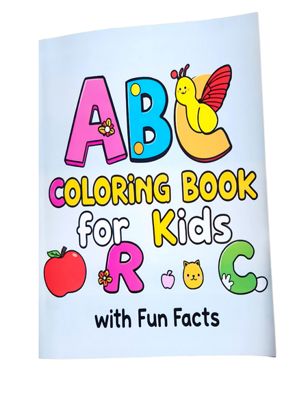 ABC Coloring Book for Kids with Fun Facts - Educational Activity Book.