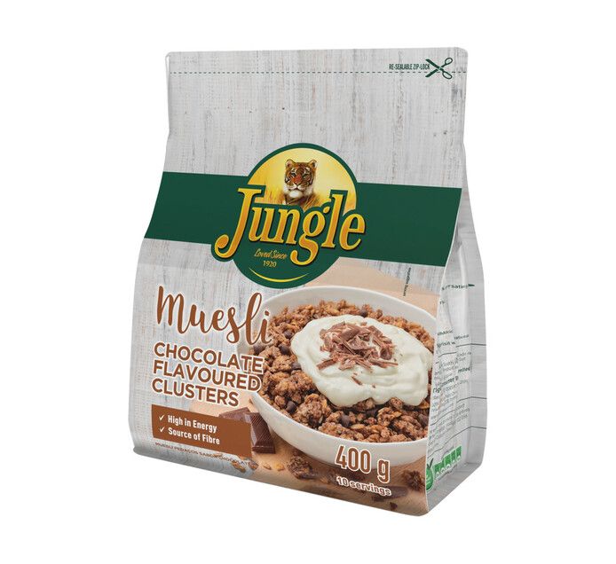 Jungle Chocolate Flavoured Clusters Muesli 400g Shop Today. Get it