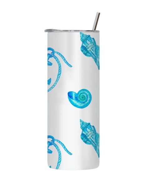 Shell 20 Oz Tumbler with Lid and Straw Trendy Sea Lovers Graphic Present175