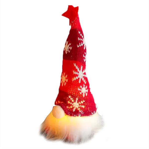 Gnome Christmas Doll with Lights Rudolph Doll Luminous Dwarf Ornaments for