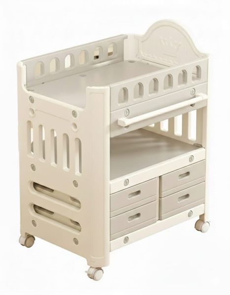 3-Tier Baby Changer &amp; Storage Organizer - 8 Drawers Luxury Nursery Solution