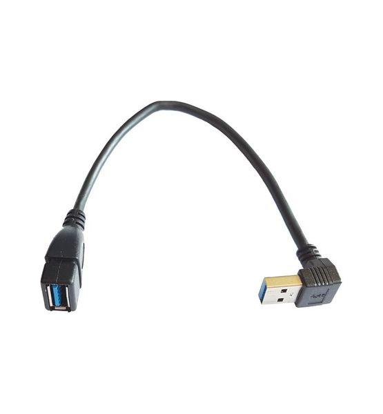 SlingTech 90 Degree USB3.0 Male to USB3.0 Female Data Cable-22cm