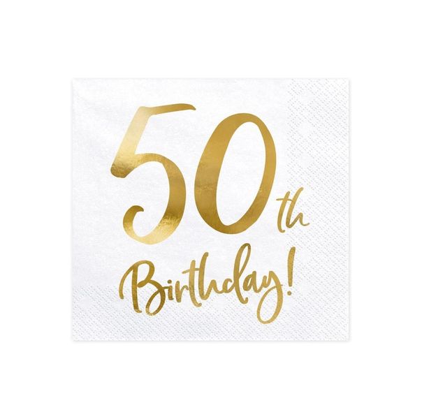 Happy Birthday Milestone Serviettes (Pack of 20)
