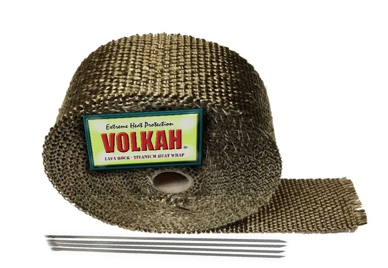 Volkah 5m Titanium Exhaust Heat Wrap Gold Manifold Tape