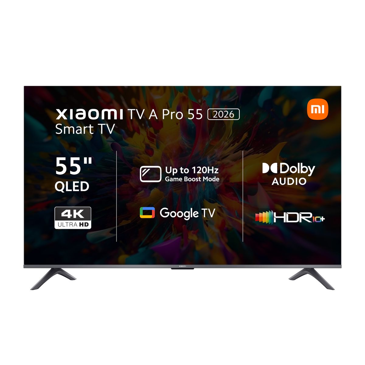 Xiaomi A Pro 55" QLED 4K Smart TV (HDR10, Google TV, Dolby Audio, 60Hz)