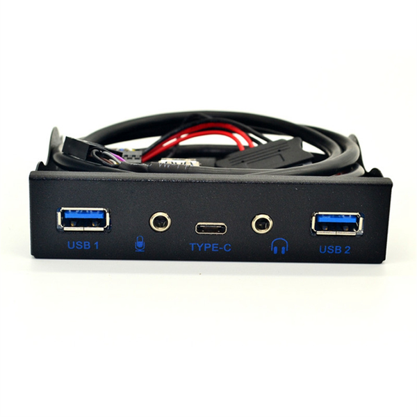 USB HUB 5 Port USB 3.1 Front Panel Mic Adapter for Desktop 3.5Inch