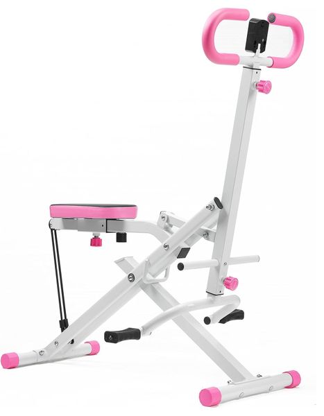 Full Body Squat Machine with Resistance Bands &amp; Digital Display
