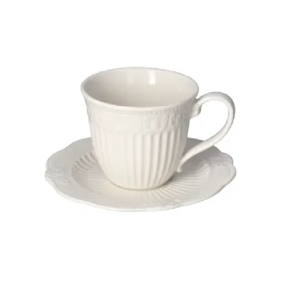 Mento Ribbed Mug &amp; Saucer Set 4 Piece