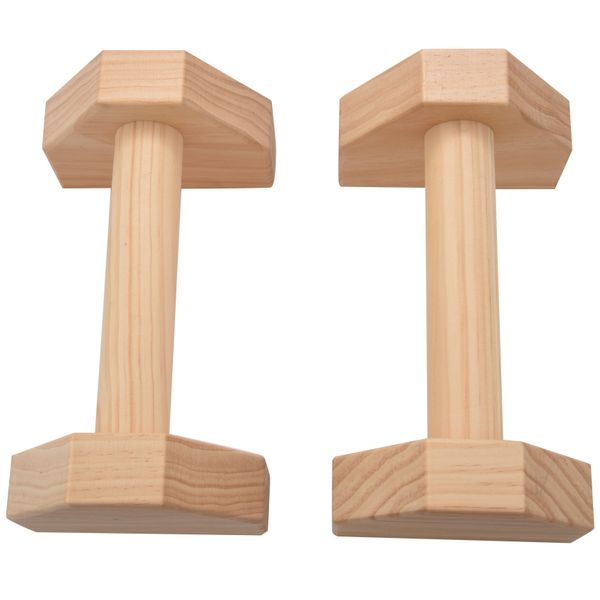 1 Pair Parallettes Gymnastics Calisthenics Handstand Bar Wooden