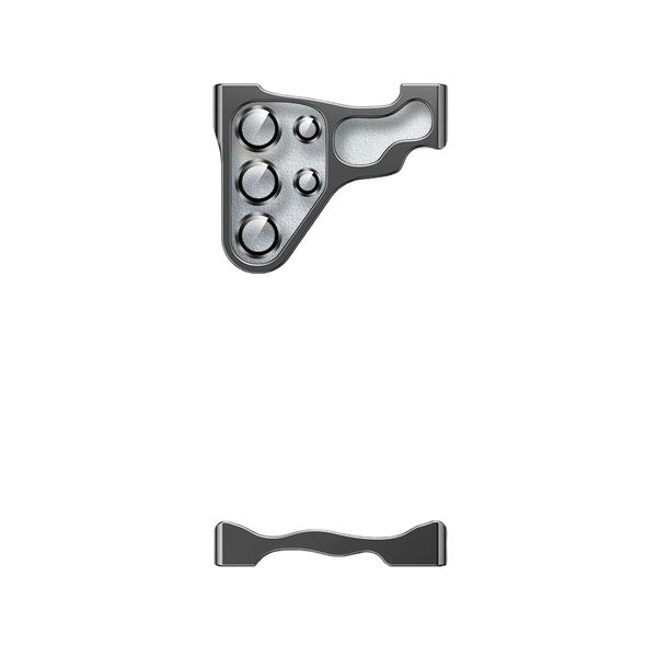 Silver Special-Shaped Metal Aluminum Shell Compatible With Ickeris S24