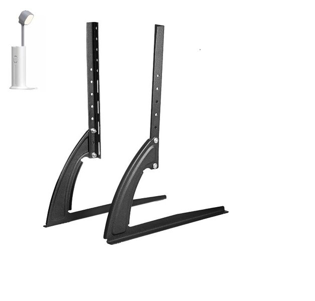 26-37 Inch Metal Pedestal TV Bracket Stand Legs + 3 Level Dimming Light