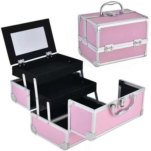 Professional Makeup Case Train Case Extra Large Makeup Box