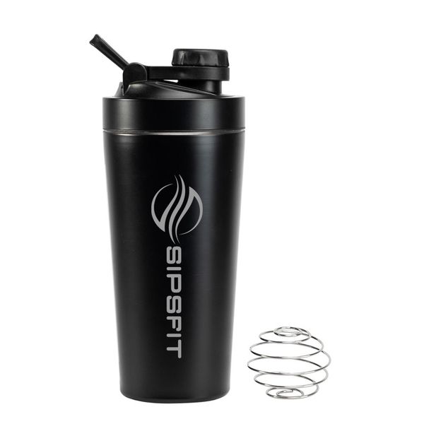 Double-Walled Stainless Steel Shaker Bottle with Twist-On Cap