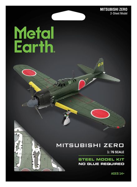 Metal Earth-Mitsubishi Zero Colour-2 Steel Sheets
