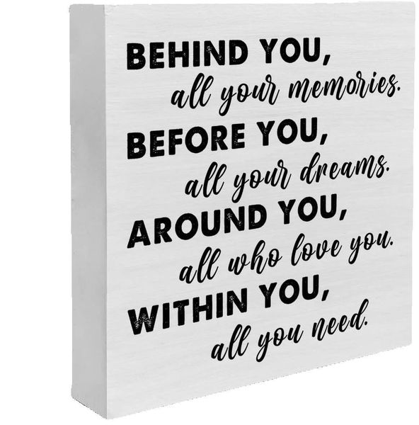 Graduation Wood Sign "Behind You All Your Memories