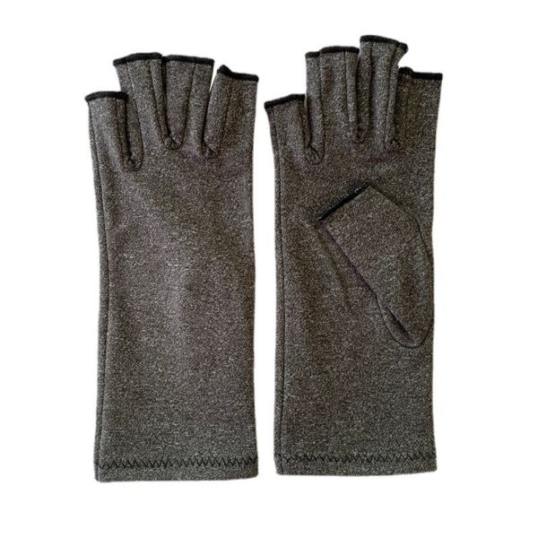 Fingerless Support Glove for Women Men, Arthritis Compression Gloves - Grey