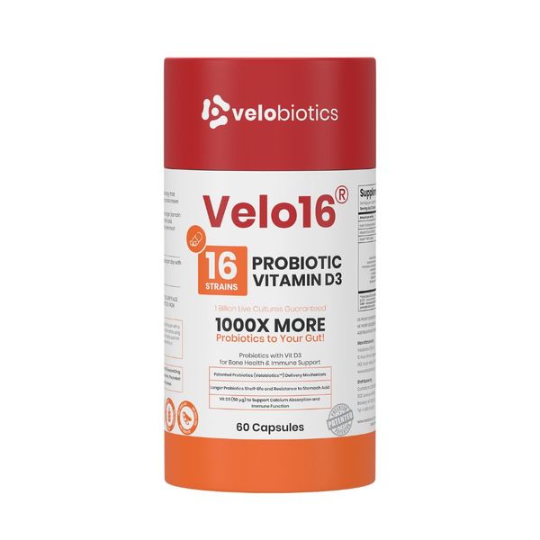 Velo16 Probiotics Vitamin D3 (60 Caps)