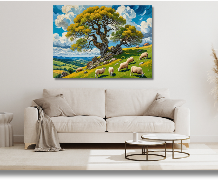 Canvas Wall Art -Sheep Country