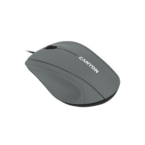 Canyon - Wired Optical Mouse with 3 keys With 1.5M USB Cable Grey
