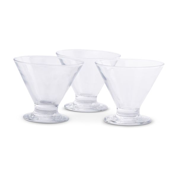 Indo - Martini Dessert Bowls - Glass - Transparent - 225ml - 3 Pack