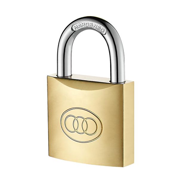 Tri - Circle 25mm Brass Double Blister Padlock