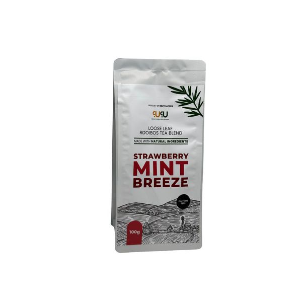 CuCu Loose Leaf Rooibos Tea Blend Strawberry Mint Breeze