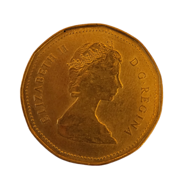 1987 Canada First Loonie Canada One Dollar Canadian $1 Coin First Issue