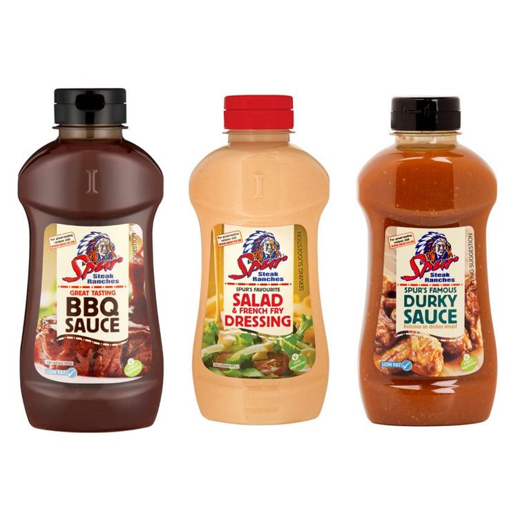 Spur Durky Sauce, BBQ Sauce, Salad & French Fry Dressing 3 x 500ml
