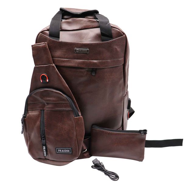 USB Leather, Urban &amp; Modern Backpack for Laptop