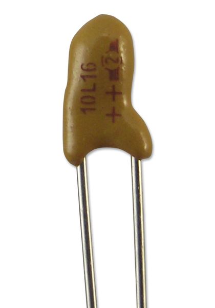 Vishay (489D106X0016C1VE3) Tantalum Capacitor, Resin Coated, 10 µF, 16 V