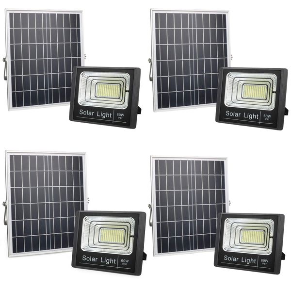 60W LED Solar Flood Light - Pack of 4