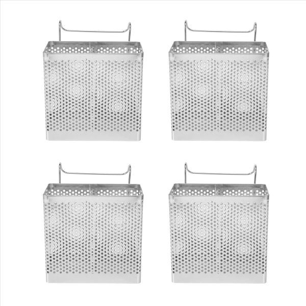 Stainless Steel Tableware Drainer With Hooks Kitchen Utensil(A)