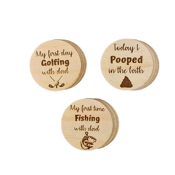 Set of 12 Baby First Milestones With Dad