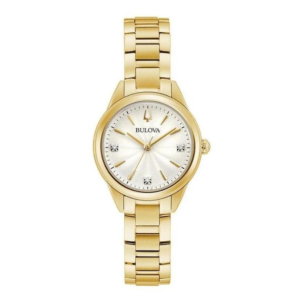 Bulova Ladies Sutton Diamond Collection Gold Watch - 97P150