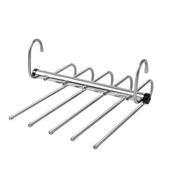Collapsible Pants Hangers, 5-Layer Clothes Rack, Stainless Steel Organizer