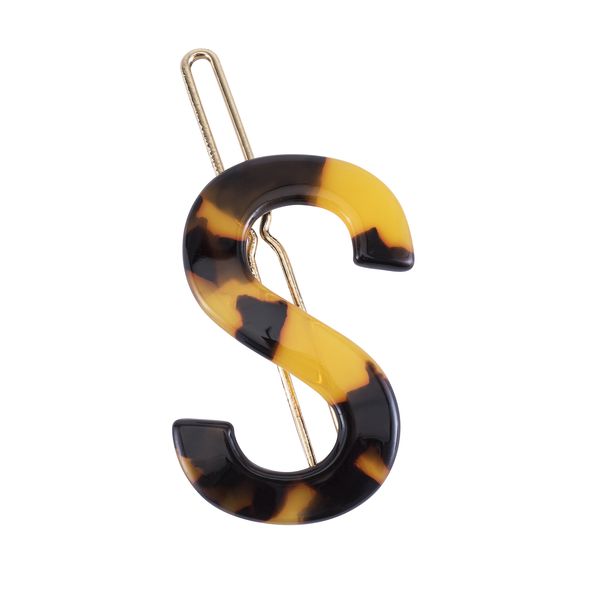 Nordik Beauty Personalized Tortoiseshell Initial Hair Clip - T