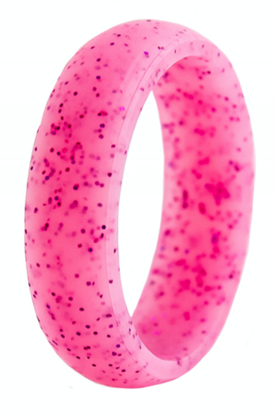 Silicone Ring Woman Plain Band - Sequence Pink