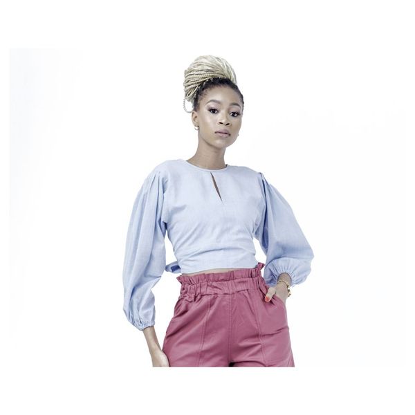 iGoda Striped Tie Back Shirt